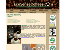 Tablet Screenshot of ecosensecoffees.com